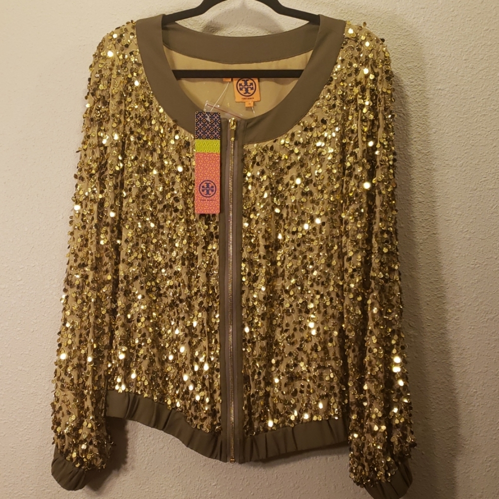 Tory Burch Gold Sparkly Jacket (70% off)